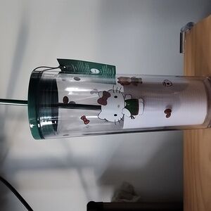 NWT Starbucks X Hello Kitty Cold Cup Acrylic 24oz Tumbler Plastic 2025 Holiday
